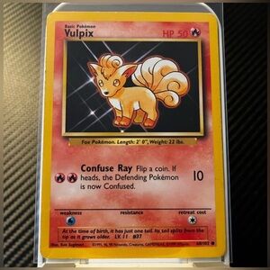 POKEMON TCG VULPIX #68/102 BASE SET 1999 WOTC TRADING CARD VINTAGE